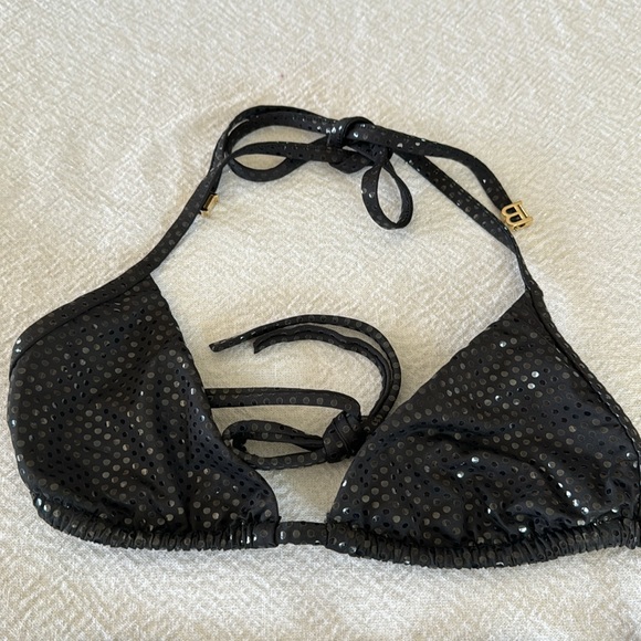 BALMAIN Paillettes Print Triangle Bikini Set, sz 36, $798 - Picture 13 of 16
